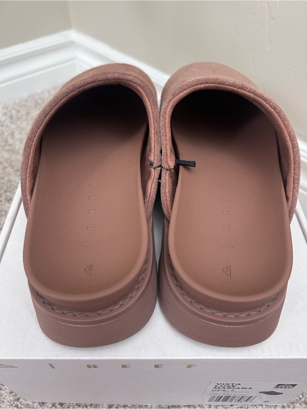 Reef Vista Luxe Mariana Slip-On Clog - Chocolate Brown Suede - Picture 6 of 6
